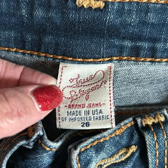 True Religion Blue Flare/boot cut. Size 26  inseam 33” - Picture 7 of 7